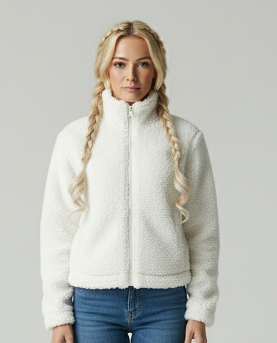 Zacht Fleece Jas met Rits voor Dames