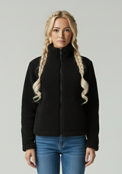 Zacht Fleece Jas met Rits voor Dames