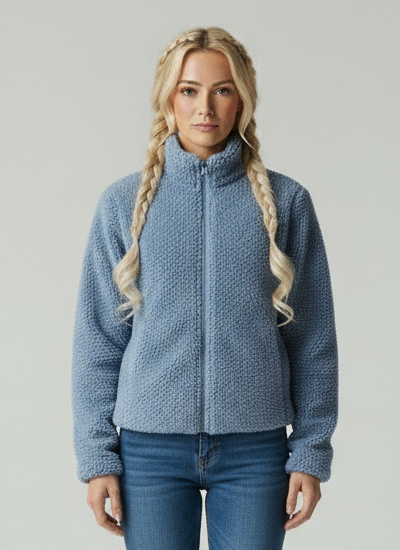 Zacht Fleece Jas met Rits voor Dames