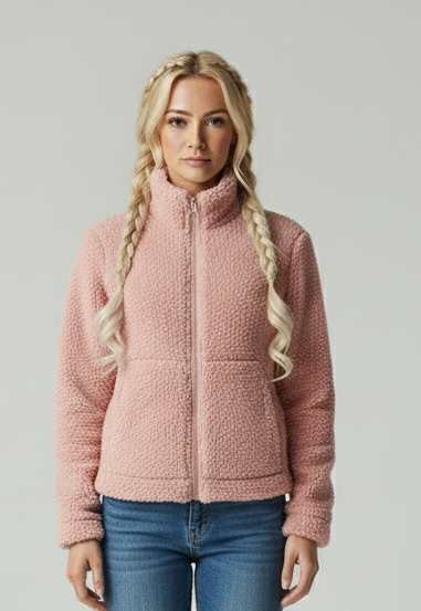 Zacht Fleece Jas met Rits voor Dames
