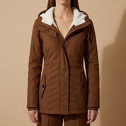 Dames Warme Winterjas met Teddyvoering en Capuchon