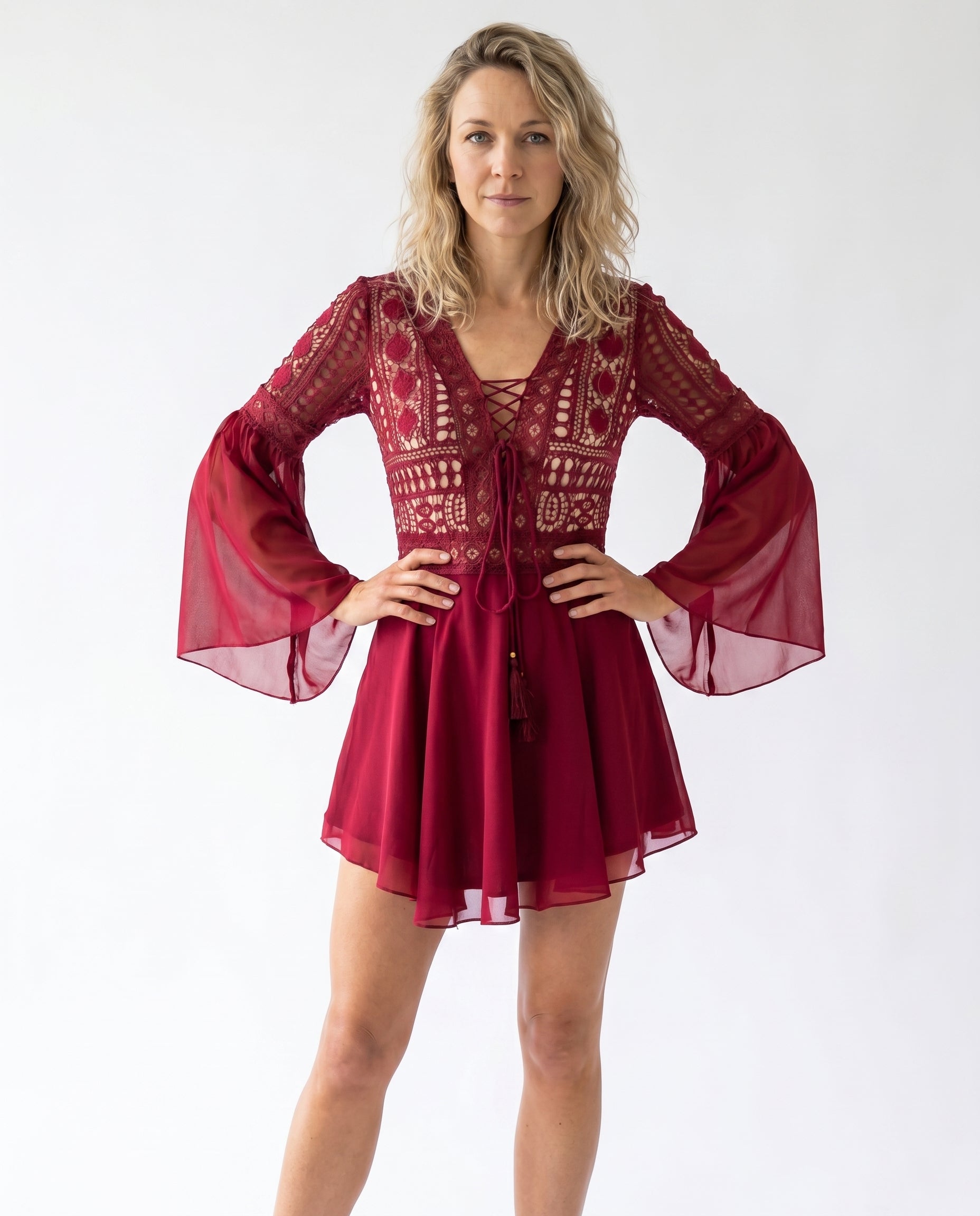 georgia-boho-mini-jurk-rood-1
