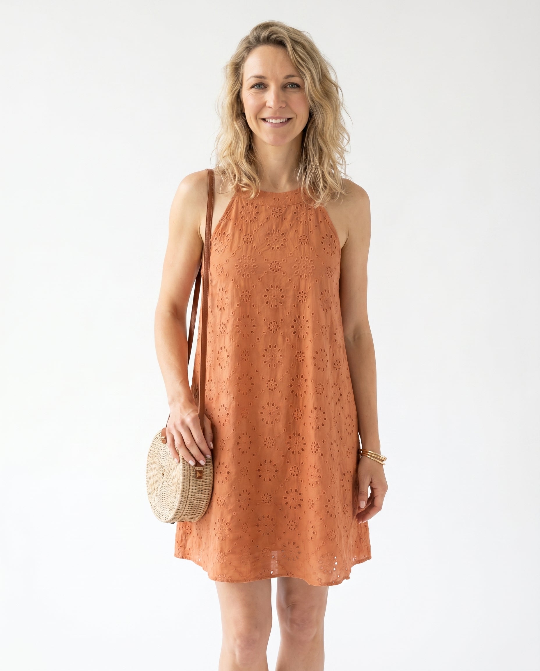 chloe-mouwloze-swingjurk-oranje-1