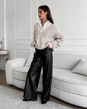 gros plan sur la doublure intérieure en polaire douillette du pantalon