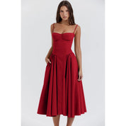 Robe midi élégante avec corset pour femmes