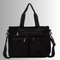 Women's casual corduroy shopper bag with zippered compartments and shoulder strap