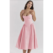 Robe midi élégante avec corset pour femmes