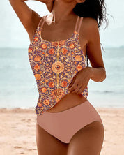 Chic Women's Tankini with Print and Comfortable Fit