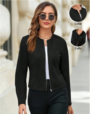 Women’s Jacket with Zipper and Fitted Cut