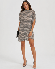 Mini Zomerjurk Voor Vrouwen v-hals print