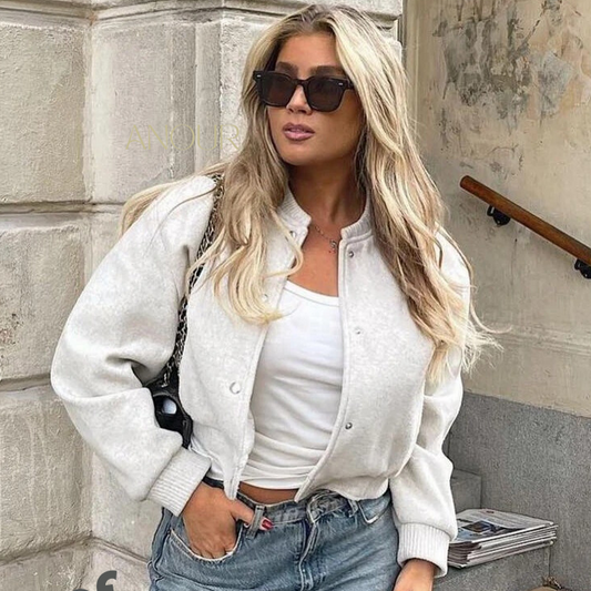 Zachte Korte Casual Bomberjas voor Vrouwen