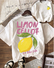 Comfortabele T-shirt voor Vrouwen Met Citroen Illustratie En Backprint