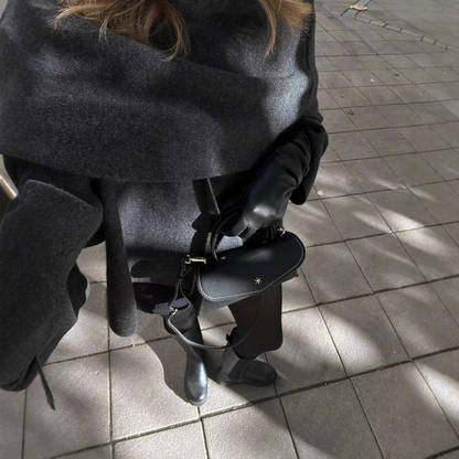 Vrouwen Chique Cape Jas Asymmetrisch Model