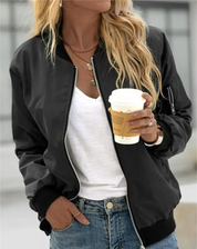 Mila - Stylish bomber jacket with shine