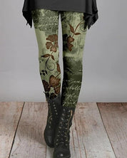 Vintage Legging Met Opvallende Print En Skinny Pasvorm