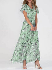 Fardau - Midi jurk met bloemenpatroon