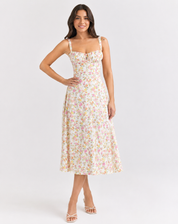 Jessy - Corset midi dress with side slit