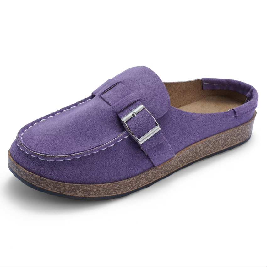 Comfortabele Orthopedische Clogs Met Kurkzool En Gesp Voor Dames