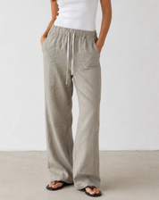 Comfortabele Wijde Broek Met Elastische Taille En Trekkoord Voor Dames