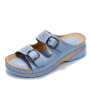 Orthopedic Sandals with Platform Sole and Double Buckle for Women