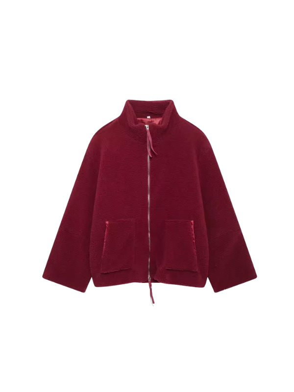 Winterse Oversized Dames Jas met Rits en Zakken