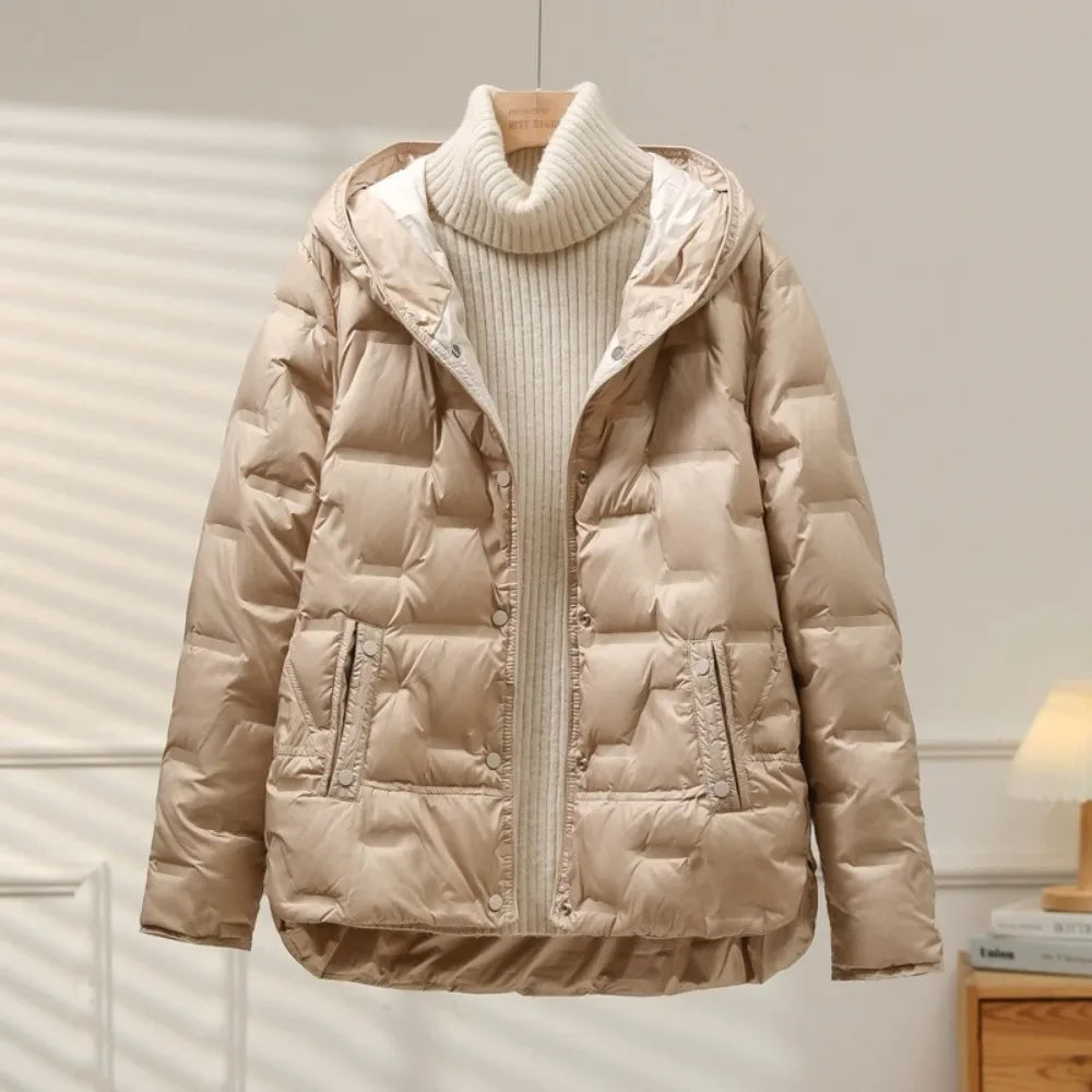 Gewatteerde Dames Puffer Winterjas met Capuchon