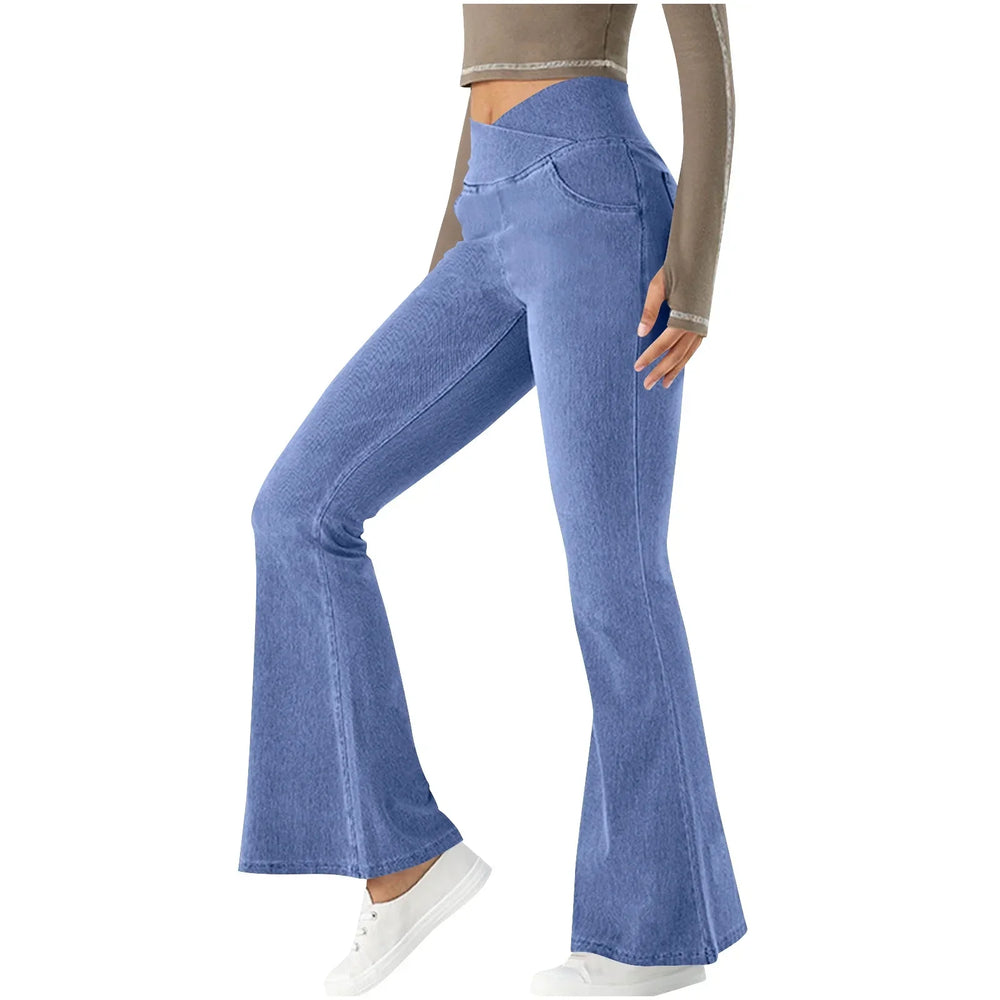 Flared Jeans Voor Dames Met Hoge Taille En Stretch Pasvorm