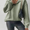 Dames Casual Sweater met Kwartrits en Wafelstructuur