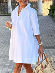 Oversized Shirt Dress for Women with Long Sleeves and Loose Fit