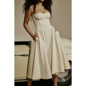 Robe midi élégante avec corset pour femmes