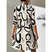 Mini Tuniekjurk Met Abstracte Print Voor Dames