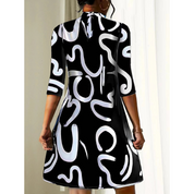 Mini Tuniekjurk Met Abstracte Print Voor Dames