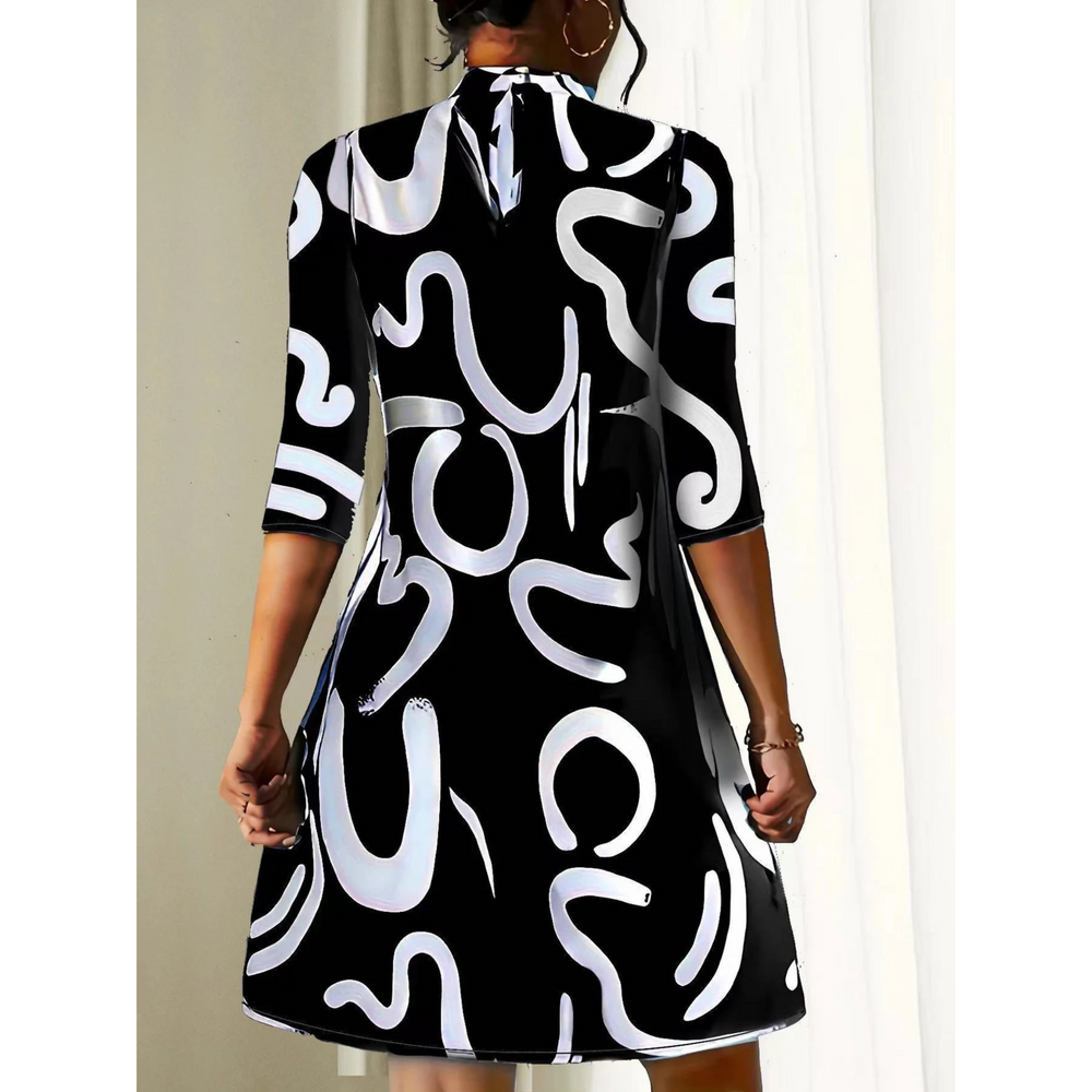 Mini Tuniekjurk Met Abstracte Print Voor Dames
