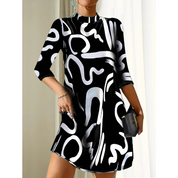 Mini Tuniekjurk Met Abstracte Print Voor Dames
