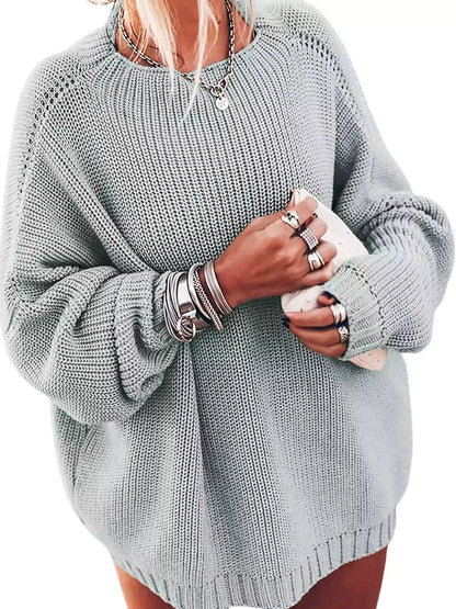 Oversized Gebreide dames Set met Mini Rok en Trui