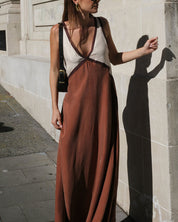 Bezrekawnikowa letnia sukienka damska | Maxi