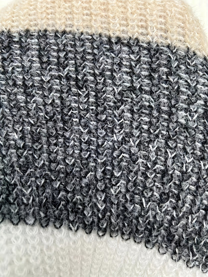 Trendy Gestreepte Mini Sweaterjurk Voor Dames