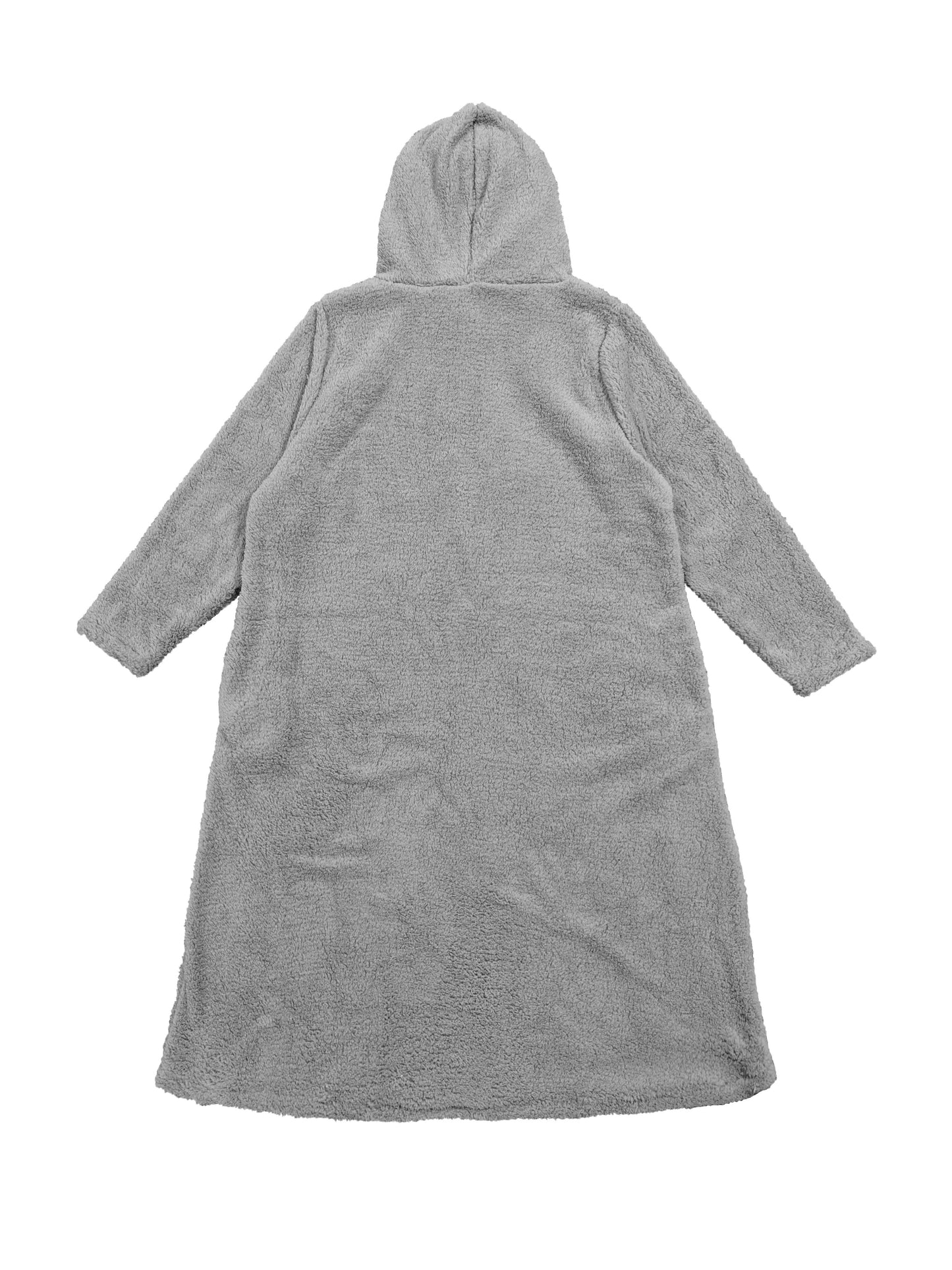 Teddy Dames Sweaterjurk met Hoodie en Zakken