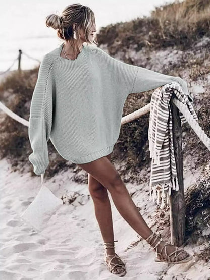 Oversized Gebreide dames Set met Mini Rok en Trui