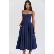 Robe midi élégante avec corset pour femmes