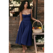 Robe midi élégante avec corset pour femmes