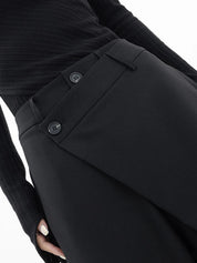 Asymmetrische Wijde Pantalon Voor Dames Met Hoge Taille