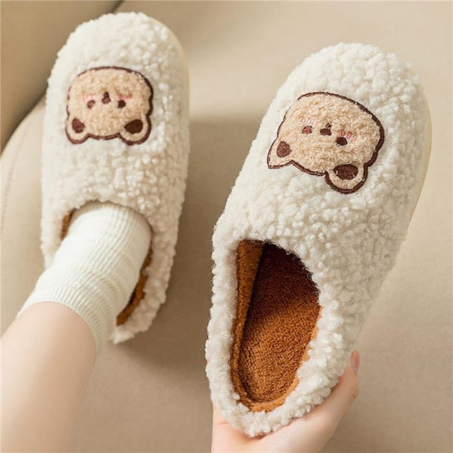 Schattige Warme Dieren Pantoffels Met Zachte Voering