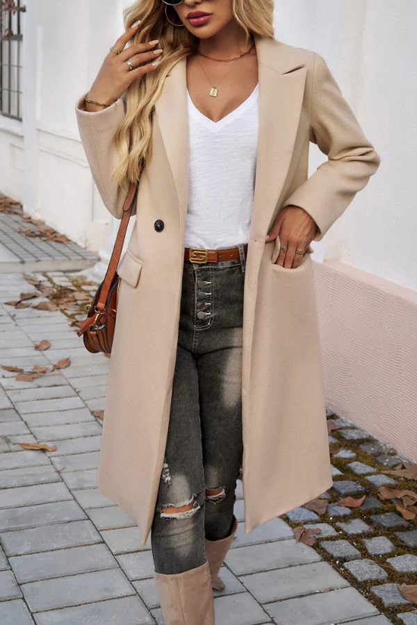 Blazer élégant pour femmes, mi-saison avec boutons