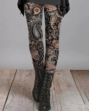 Vintage Legging Met Opvallende Print En Skinny Pasvorm