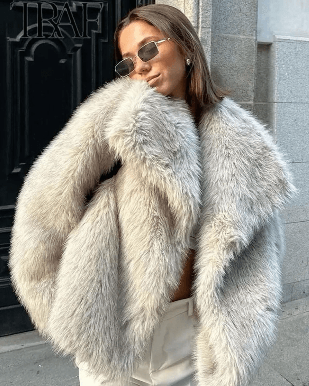 Luxe zachte oversized winterjas voor dames van faux fur