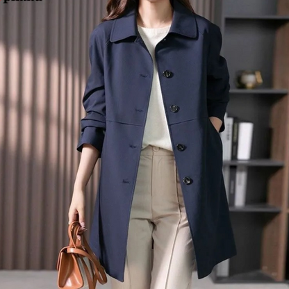 Dames Lichte Trenchcoat met Knoopsluiting