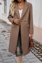 Elegant Women's Blazer Midcoat with Buttons