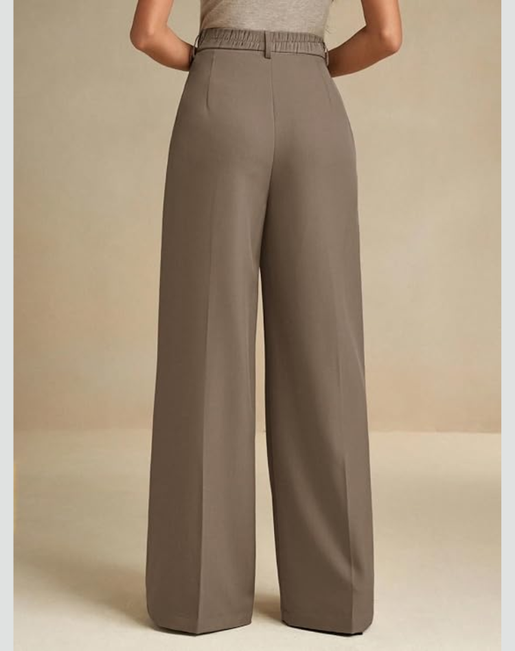 Women's Wide-Leg Pants with High Waist