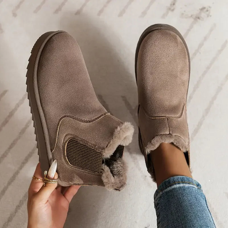 Women's Warm Winter Lined Boots with Anti-Slip Sole